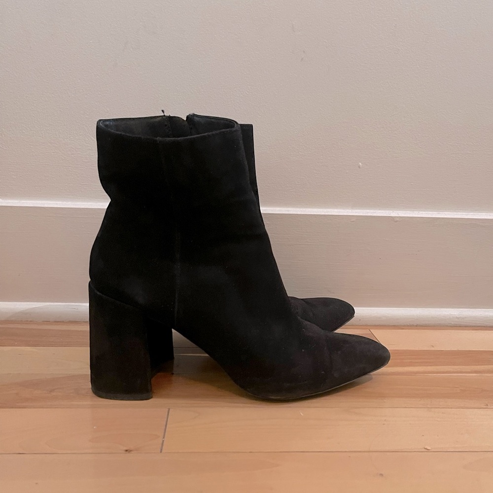 Topshop pointy suede boots